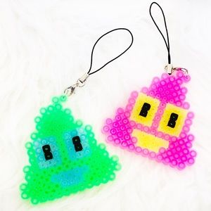 💩 Poop Emoji Perler Hanging Chains 💩